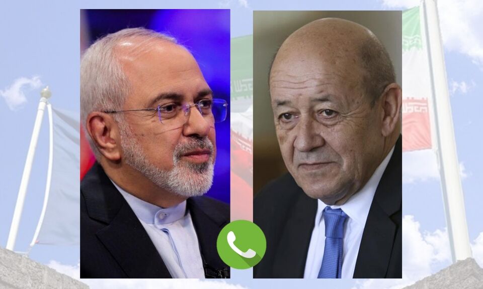 ظريف يبحث مع لودريان القضايا الخاصة بتفشي كورونا