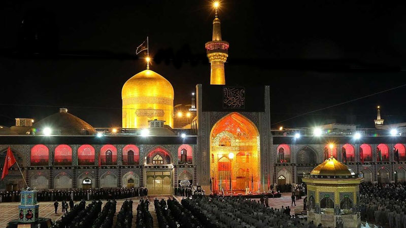 الروضة الرضوية المقدسة تدخل العزاء في ذكري استشهاد الامام الرضا (عليه السلام)
