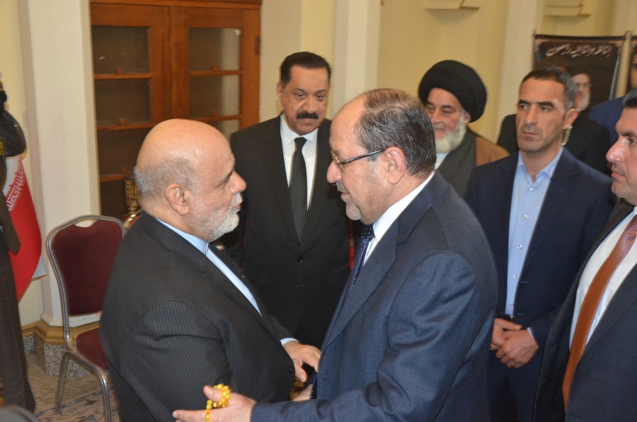 السفارة الايرانية في بغداد تقيم مجلس عزاء علي روح آية الله هاشمي شاهرودي