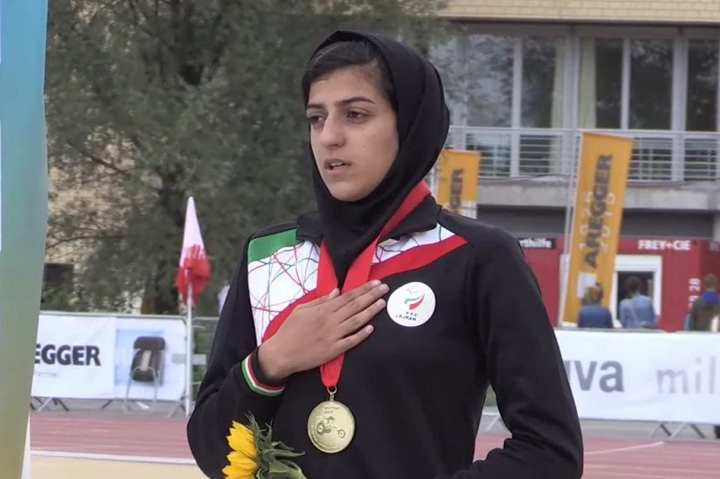 العداءة الايرانية صفرزادة تحرز المركز الثالث في العاب اسيا للمعاقين 2018