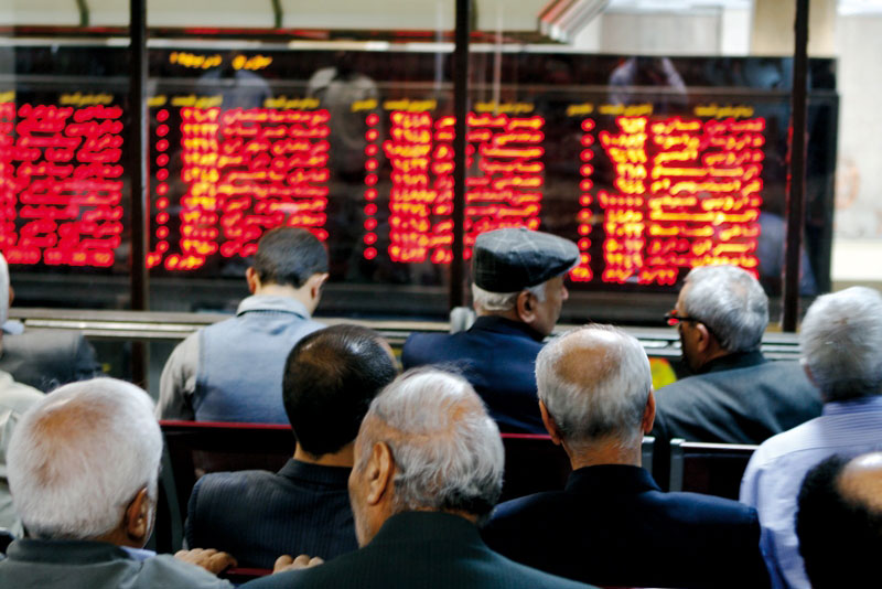 ارتفاع قيمة الأسهم بنسبة 40 ٪ في بورصة طهران