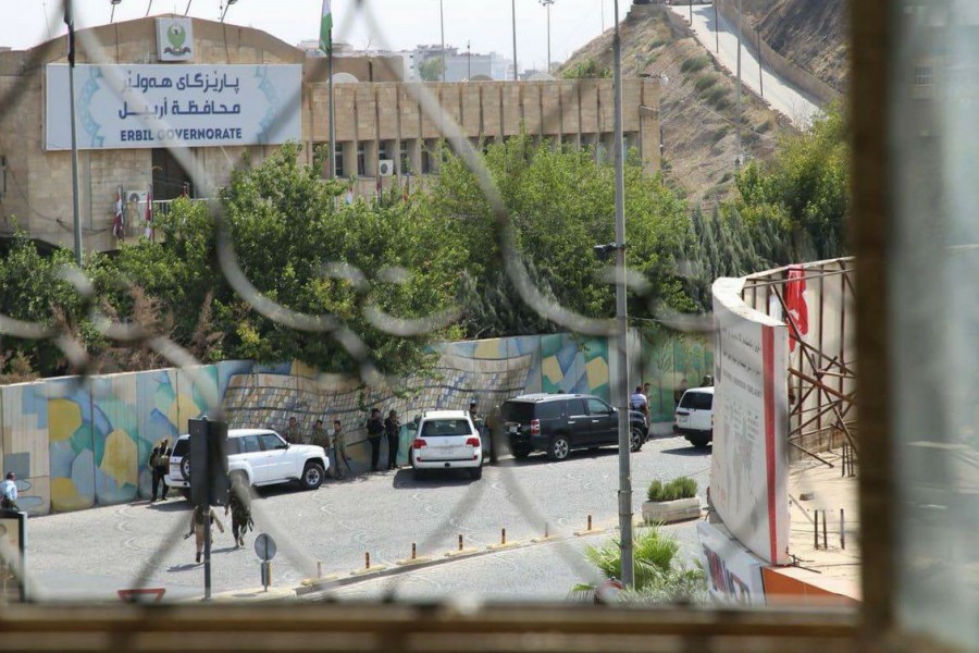 انتهاء عملية مبني محافظة اربيل العراقية بعد قتل جميع المسلحين