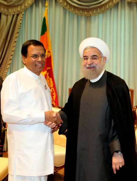 رئيس جمهورية سريلانكا يهنئ روحاني بفوزه في الانتخابات الرئاسية