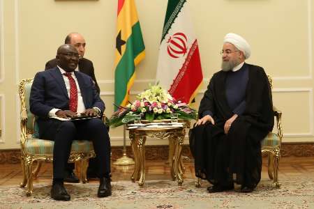 روحانی: ثمة ارادة جادة لدي ایران وغانا لتطویر العلاقات الثنائیة