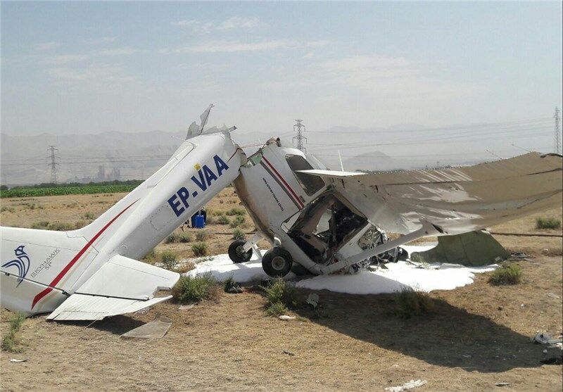 تحطم طائرة تدريبية في قزوين