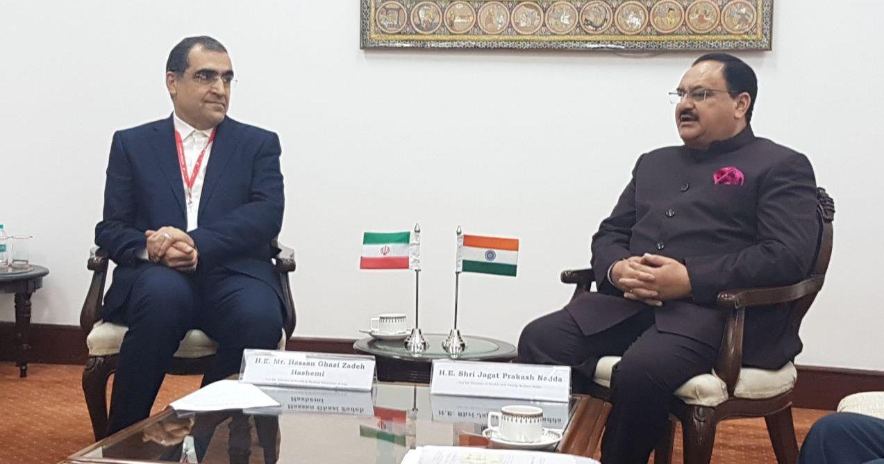 وزيرا الصحة الايراني والهندي يؤكدان علي تطوير التعاون بين البلدين