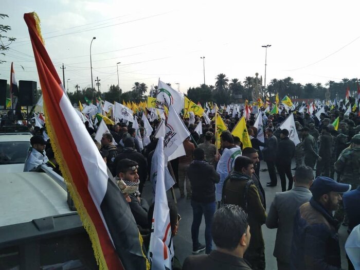 تشييع جثامين الشهداء قاسم سليماني وابومهدي المهندس ورفاقهما في العراق وایران
