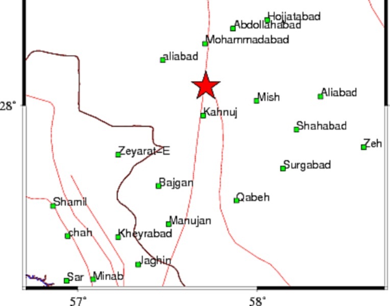 هزة ارضیة بقوة 4.6 ریختر تضرب محافظة كرمان جنوب شرق ایران