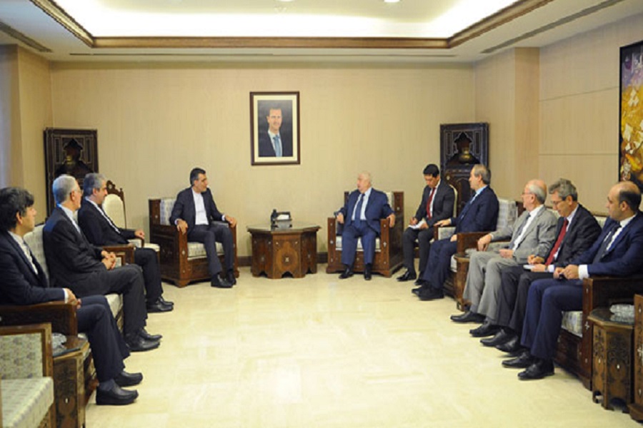 وزير الخارجية السوري يستقبل جابري انصاري