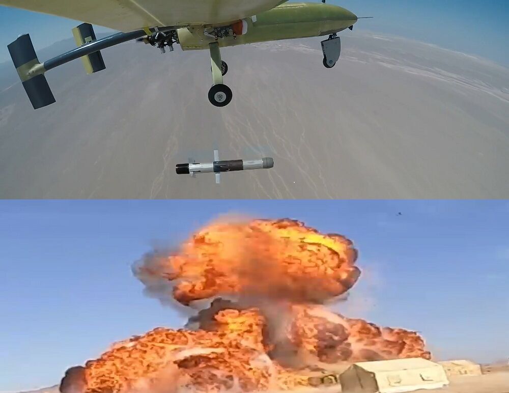 اطلاق صاروخ “الماس” من طائرة “أبابيل” المسيرة وتدمير الأهداف بنجاح