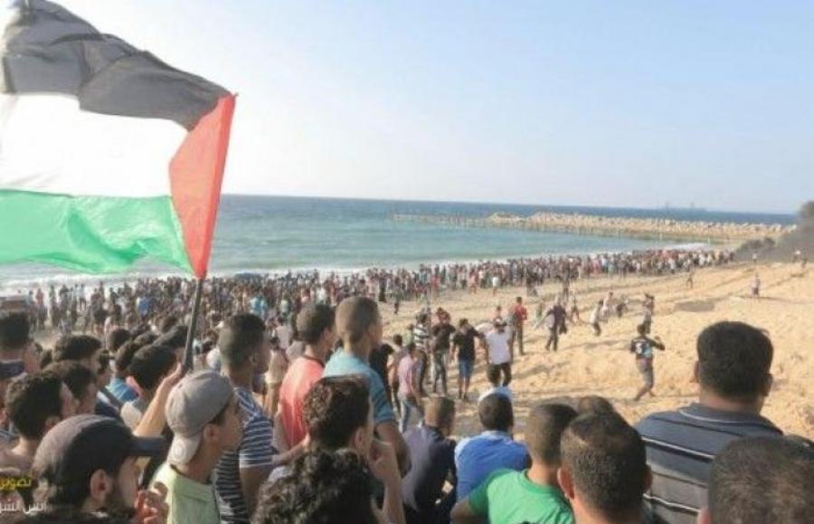 شهيد و80 مصابا في قمع الاحتلال الصهيوني للمسير البحري ال 14