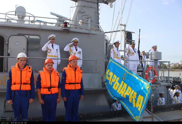 مجموعة القطع البحرية الكازاخستانية تعود إلي بلادها