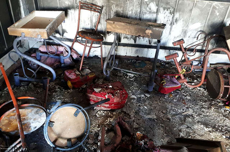 اولوية وزارية لدراسة حادث إشتعال النيران بمدرسة ابتدائية للبنات في مدينة زاهدان