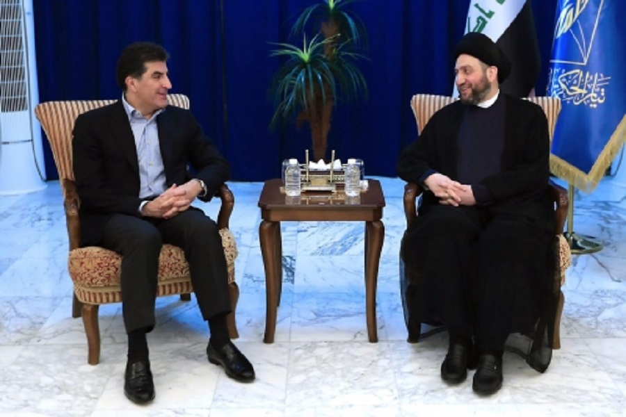 الحكيم يؤكد لبارزاني ضرورة ان يمثل رئيس الجمهورية جميع العراقيين