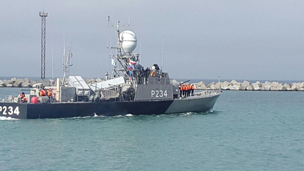مجموعة القوة البحرية للجيش الايراني تغادر ميناء اكتائو في كازاخستان