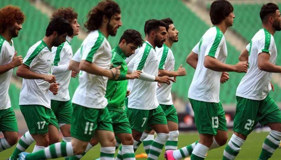 لقاء ودي يجمع فريق كرة القدم الفلسطيني مع نظيره العراقي