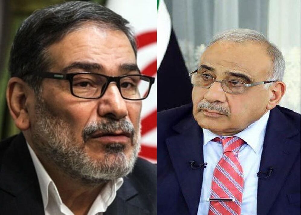 امين المجلس الاعلى للامن القومي الايراني يلتقي عادل عبدالمهدي